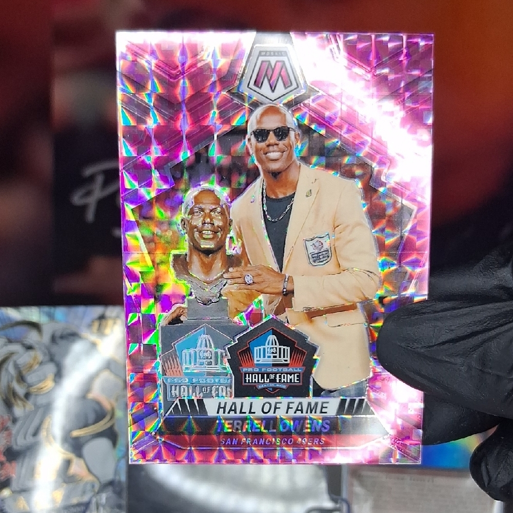 Panini Prizm Football Card with Red and Black Design